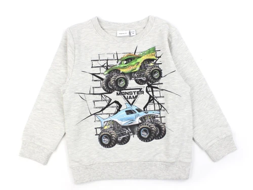 Name It light grey melange Monster Jam sweatshirt